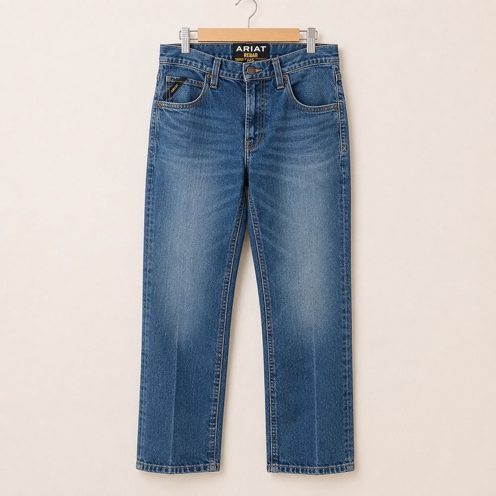 Ariat Rebar M5 Cowboycore Slim Straight Jeans Mens 38x30 Western Workwear Denim